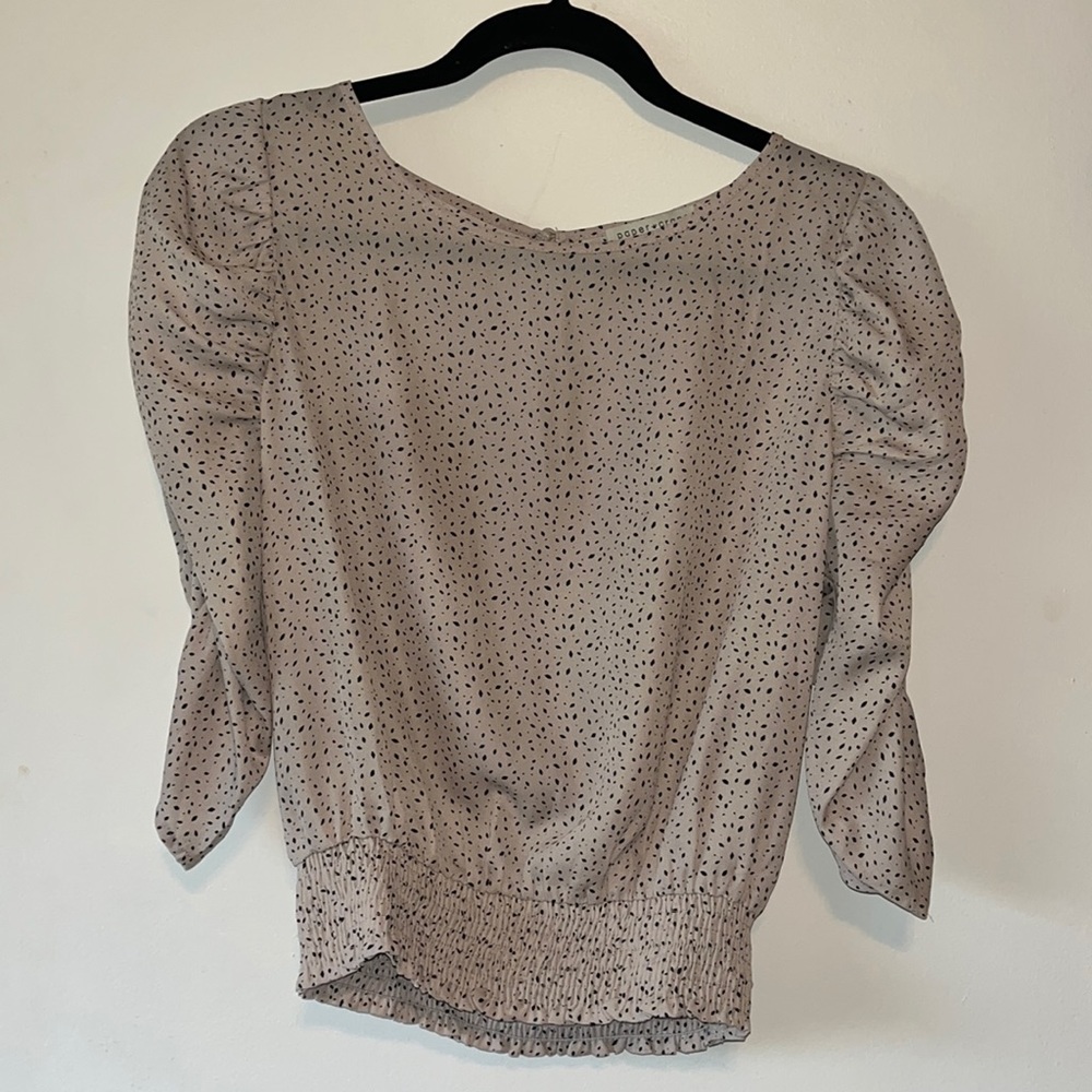 Paper crane blouse - cream with black